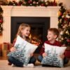 Unyqoos® Set van 2 decoratieve kussenhoezen met kerstmotief voor winterse sfeer