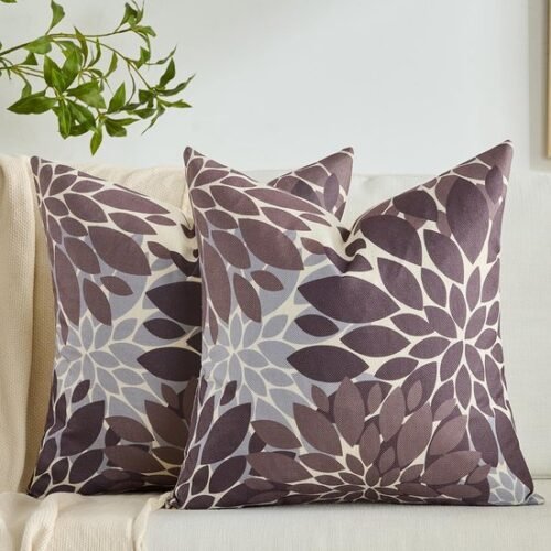 550x550-40431.jpg Unyqoos® Kussenhoezen set van 2, decoratief, 45 x 45 cm, herfst, geometrisch bloemontwerp, modern, met verborgen rits