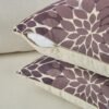 Unyqoos® Kussenhoezen set van 2, decoratief, 45 x 45 cm, herfst, geometrisch bloemontwerp, modern, met verborgen rits