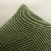 Unyqoos® Decoratieve olijfgroene corduroy kussensloop met gestreept patroon voor woonkamer