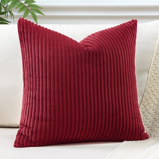 550x550-40505.jpg Unyqoos® Decoratieve wijnrode corduroy kussensloop voor een stijlvolle woonkamer