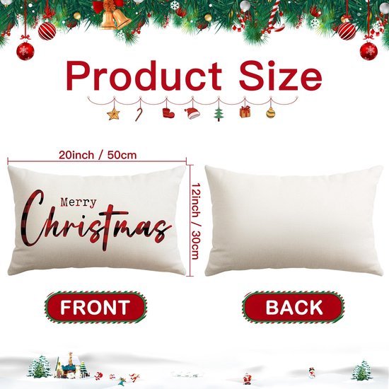 550x550-40521.jpg Unyqoos® Decoratieve kussenhoes met kerstprint voor een feestelijke sfeer in huis