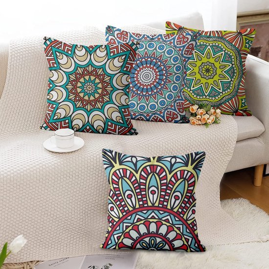 550x550-40533.jpg Unyqoos® Set van 4 Boheemse Kussenslopen 40x40 cm voor Binnen en Buiten Decoratie