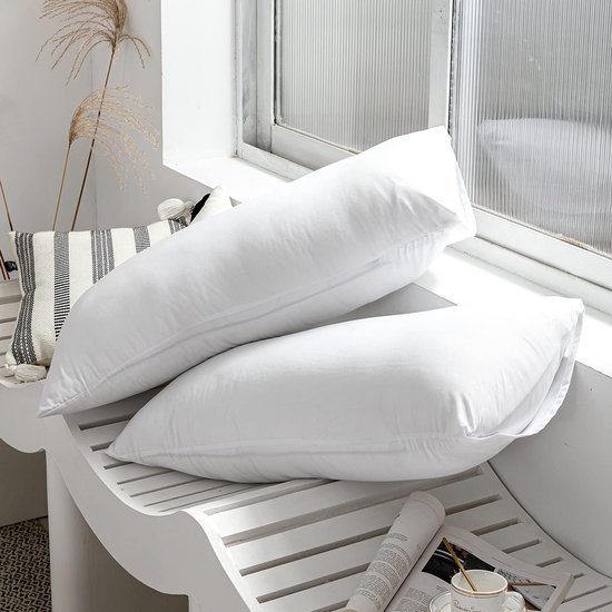 550x550-40572.jpg Unyqoos® Set van 2 ultrazachte kussenslopen met envelopsluiting in ademend wit design