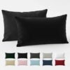 Unyqoos® Zwarte Kussenslopen Set van 2 in Ademend Katoen voor Optimaal Comfort