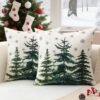 Unyqoos® Set van twee decoratieve kussenhoezen met kerstmotief voor een feestelijk interieur