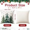 Unyqoos® Set van twee decoratieve kussenhoezen met kerstmotief voor een feestelijk interieur