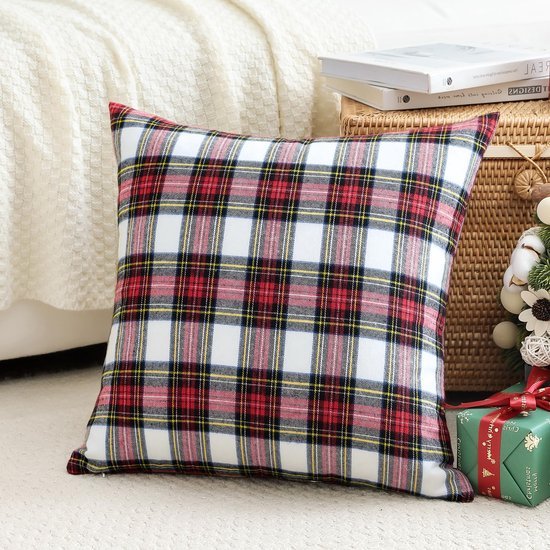 Unyqoos® Stijlvolle geruite kussenhoes 60 x 60 cm voor interieurdecoratie