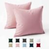 550x550-40605.jpg Unyqoos® Set van 2 kussenslopen 80x80 cm roze van ademend katoen