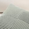 Unyqoos® Lichtgrijze kussensloop van corduroy met elegant kruisstrepenpatroon voor decoratie