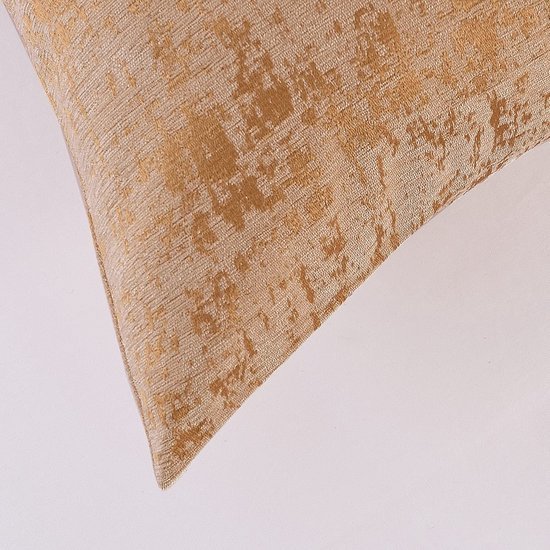 Unyqoos® Set van twee decoratieve gouden kussenhoezen voor thuis en hotel gebruik