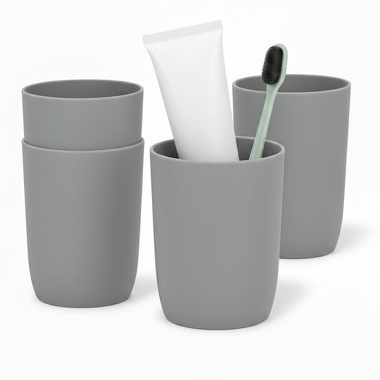 Ibenzoa® Set van vier veelzijdige kunststof bekers voor dagelijks gebruik en reizen Ibenzoa® Set van vier veelzijdige kunststof bekers voor dagelijks gebruik en reizen