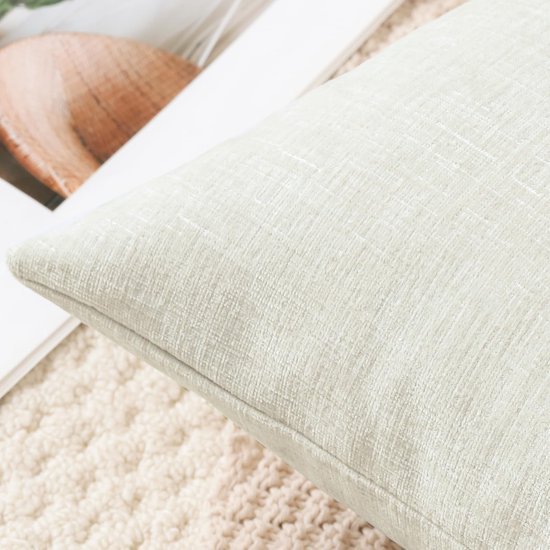 Unyqoos® Set van twee zachte chenille kussenhoezen voor stijlvolle woondecoratie