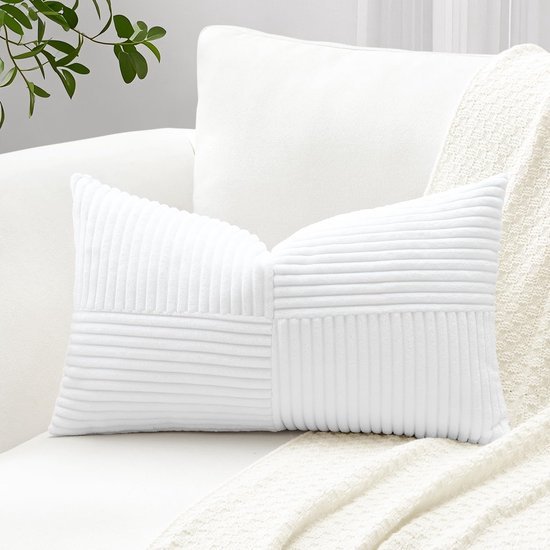 Unyqoos® Zachte Corduroy Kussensloop met Gestreept Patroon voor Stijlvol Interieur