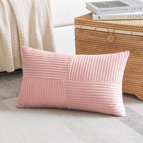 Unyqoos® Zachte Corduroy Kussenhoes met Gestreept Patroon voor Diverse Interieurs