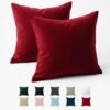 550x550-40694.jpg Unyqoos® Set van 2 ademende kussenslopen 80x80 cm in bordeauxrood katoen