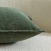 Unyqoos® Set van twee zachte groene chenille kussenhoezen voor moderne woningdecoratie