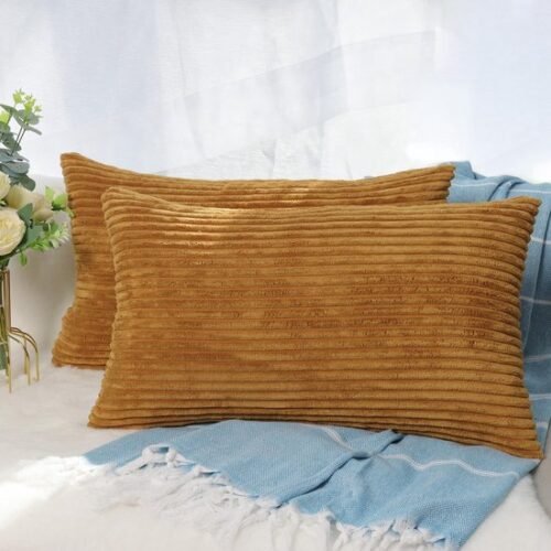 Unyqoos® Set van 2 Corduroy Kussenslopen voor Sierkussens in Diverse Kleuren