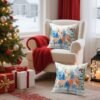 Unyqoos® Set van 2 decoratieve kerstkussenhoezen voor een feestelijk interieur