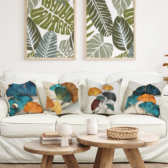 550x550-40778.jpg Unyqoos ® Kleurrijke Geometrische Kussenhoezen Set van 4 voor Binnen en Buiten, 40 x 40 cm