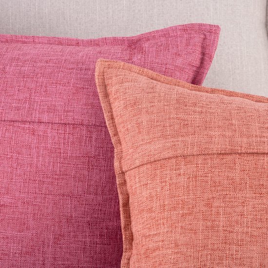 Unyqoos® Set van 2 Zachte Linnen Kussenhoezen voor Bank en Slaapkamer in Roze 40x40 cm