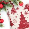 Unyqoos® Set van vier feestelijke kussenhoezen voor een gezellige kerstdecoratie