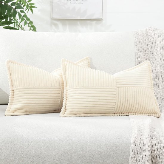 550x550-40809.jpg Unyqoos® Set van twee elegante corduroy kussenslopen in crème en beige tinten