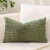 Unyqoos® Zachte Corduroy Kussensloop met Gestreept Patchwork Design voor Woonkamer