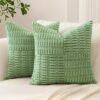 Unyqoos® Set van 2 sierlijke corduroy kussenslopen met streeppatroon voor diverse interieurstijlen
