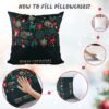 550x550-40854.jpg Unyqoos® Set van vier linnen kussenovertrekken met kerstmotieven voor feestelijke sfeer