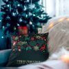 550x550-40855.jpg Unyqoos® Set van vier linnen kussenovertrekken met kerstmotieven voor feestelijke sfeer