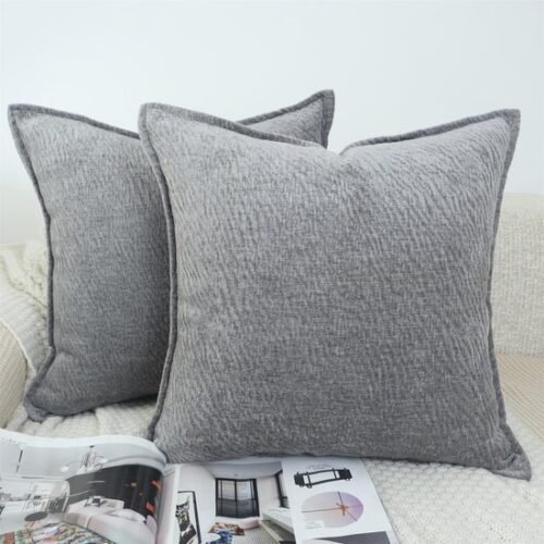 Unyqoos® Set van 2 stijlvolle chenille kussenslopen voor moderne woondecoratie