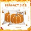 Unyqoos® Set van twee decoratieve kussenslopen met pompoenmotief voor herfst en Halloween
