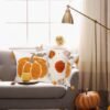 Unyqoos® Set van twee decoratieve kussenslopen met pompoenmotief voor herfst en Halloween