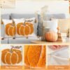 Unyqoos® Set van twee decoratieve kussenslopen met pompoenmotief voor herfst en Halloween