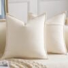 Unyqoos® Set van 2 luxe chenille kussenhoezen voor moderne woondecoratie