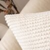 Unyqoos® Set van 2 Luxe Corduroy Kussenslopen voor Bank en Woonkamer, Crème wit, 40 x 60 cm