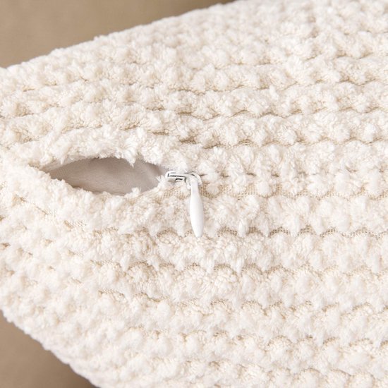 Unyqoos® Set van 2 Luxe Corduroy Kussenslopen voor Bank en Woonkamer, Crème wit, 40 x 60 cm