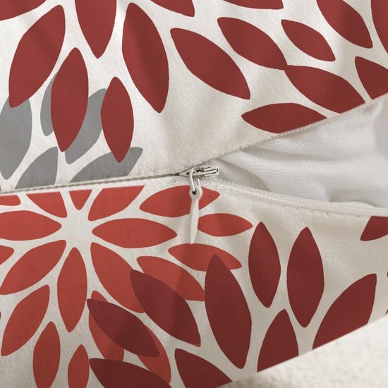 Unyqoos® Set van 2 decoratieve kussenslopen met dahlia-ontwerp voor binnen en buiten