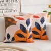 Unyqoos® Kussenhoezen Set van 2 Boho Stijl Abstracte Bladeren 45x45 cm voor Bank en Slaapkamer
