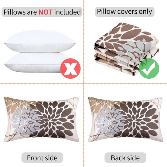 Unyqoos® Decoratieve kussenhoezen met geometrisch bloemenpatroon voor binnen en buiten