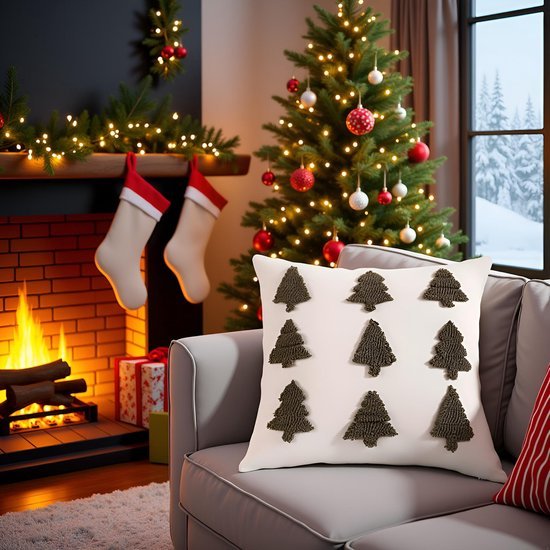 550x550-41120.jpg Unyqoos® Set van 2 decoratieve kussenhoezen met kerstboomontwerp voor binnengebruik