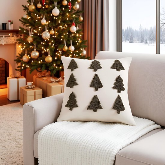 550x550-41121.jpg Unyqoos® Set van 2 decoratieve kussenhoezen met kerstboomontwerp voor binnengebruik