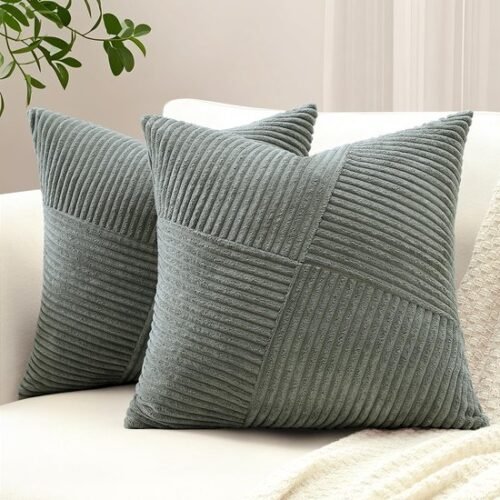 550x550-41134.jpg Unyqoos® Set van 2 Gestreepte Corduroy Kussenslopen voor Stijlvolle Woondecoratie