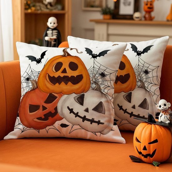 Unyqoos® Set van twee fluwelen kussenhoezen met herfstmotief voor huisdecoratie