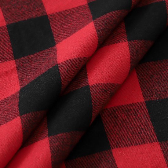 Unyqoos® Set van 2 stijlvolle geruite kussenhoezen in rood voor diverse woonstijlen 40 x 40 cm