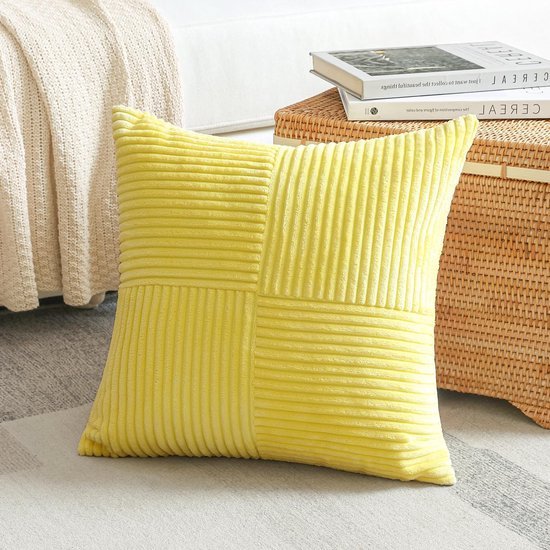Unyqoos® Zachte Corduroy Kussenslopen Set met Uniek Gestreept Patroon voor Diverse Interieurs