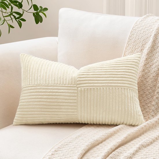 Unyqoos® Zachte Corduroy Kussenhoes met Verborgen Ritssluiting voor Stijlvolle Decoratie