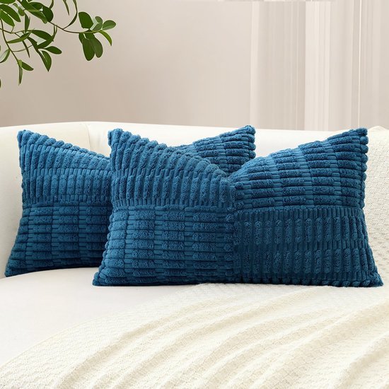 550x550-41219.jpg Unyqoos® Set van 2 Corduroy Kussenslopen met Gestreept Patchwork Design in Boho Stijl