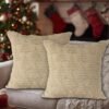Unyqoos® Set van twee decoratieve kussenhoezen met kerstboom en ster design